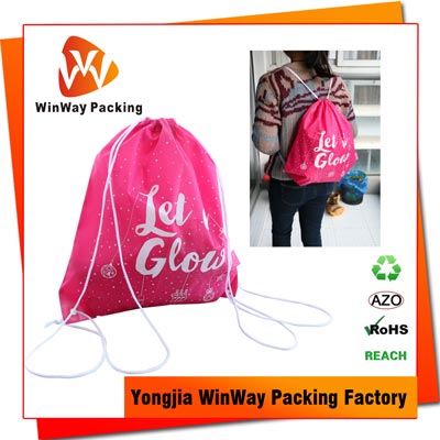 PO-044 Waterproof 210D Polyester Drawstring Gift Bag