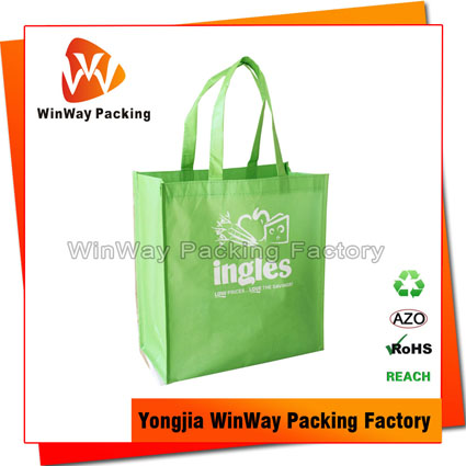 RPET-003 Bottle Recycled RPET Green Shopping Bag