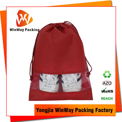 NW-153 Cheap Price Light Material PVC Window Non Woven Draw String Bag