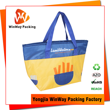 ICE-036 High Quality 420D Polyester Insulated Promotional Cooler Bag with Zipper