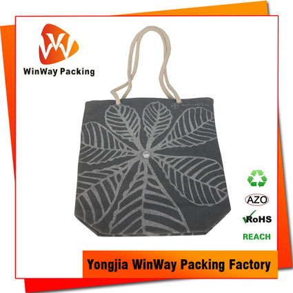 JT-020 Pocked Inside Eco Friendly Customized Colored Jute Bag