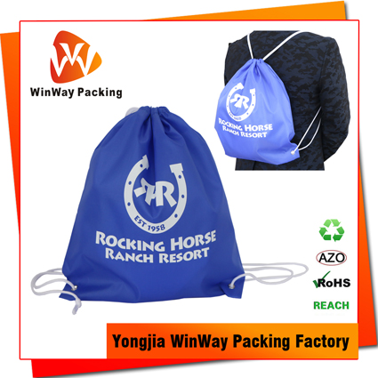 PO-069 Sample Free Cheap Reusable 210d Drawstring Bag