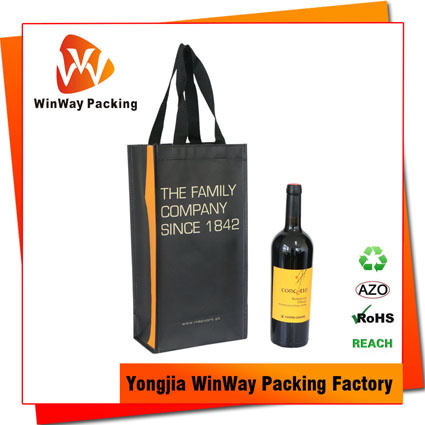 PNW-077 Wholesale Laminated Opp Film with PP Non-Woven Wine Bag