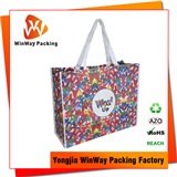 PP Non Woven Shopping Bag PNW-073 Bopp Laminated Non Woven Customized Shopping Bag