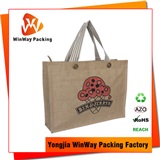 Jute Bag JT-009 Cotton Handle with Eyelet Jute Shopping Bag Wholesale