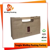 Jute Bag JT-011 Wood Handle Style Natural Jute Shopping Bag