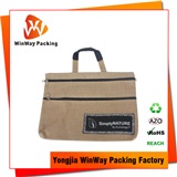 Jute Bag JT-010 Zipper Closure Promotional Jute Document Bag