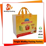 PP Woven Shopping Bag Handle Style Recycled PP-124 Woven Packaging Shopping Bag