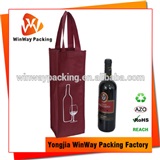 Non Woven Tote Bag NW-180 Sample free reusable non woven single bottle wine gift bag