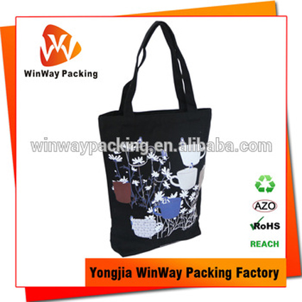 CT-007 Full color heat transfer handle cotton canvas tote bag