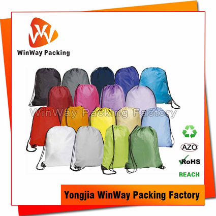 PO-009 Colorful  Drawstring Bags in Nylon / Polyester Fabric