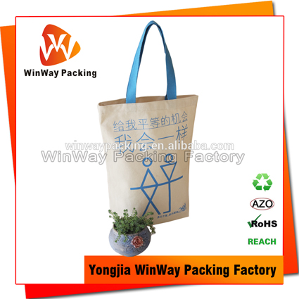 CT-002 Handle Style Logo Printed Cotton Tote Shopping Bag