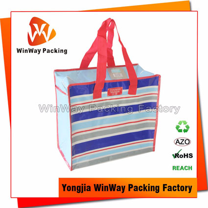 ICE-005 High Quality PP Woven Insulated Ice Cream Cooler Bag