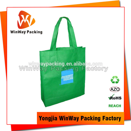 NW-015 Recycled Non Woven Promotional Green Tote Bag