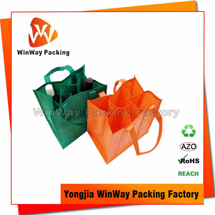 NW-048 6 Bottle Non Woven Wine Carrier Bag
