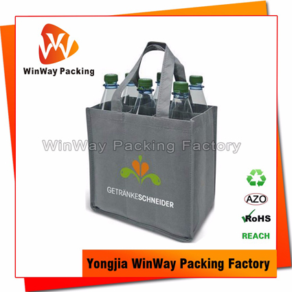 NW-081 6 Bottle Non Woven Wine Tote Bag