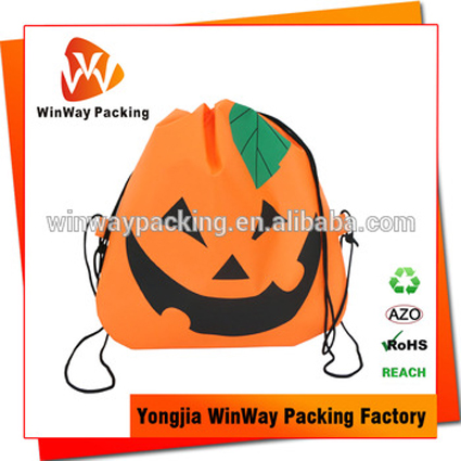 NW-146 Cheap Price Halloween Cut Design Non Woven Drawstring Bag