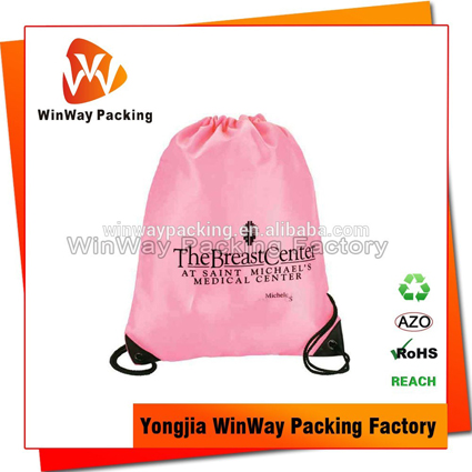 PO-001 Factory Directly 210D Polyester Cheap Drawstring Bag