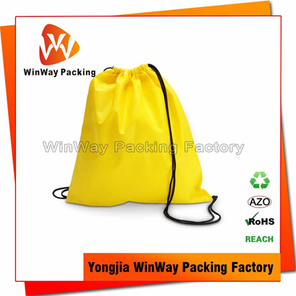 PO-007 Wholesale Nylon / Polyester Fabric Drawstring Gym Bag