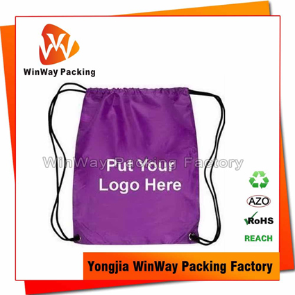 PO-011 High Quality Waterproof Nylon Drawstring Gym Bags