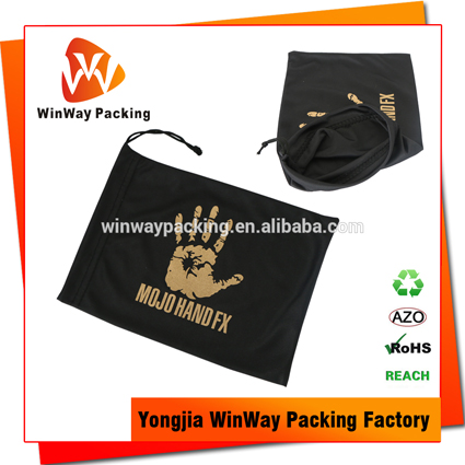 PO-070 Sample Free Cheap Price Gold PrintingCustomized Microfiber Sunglasses Pouch